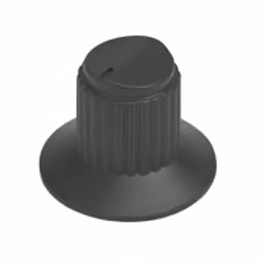 GRAYHILL Cylindrical Knob with Skirt Plastic Gray 23 mm Outside Diameter, 11K5015-KCNG