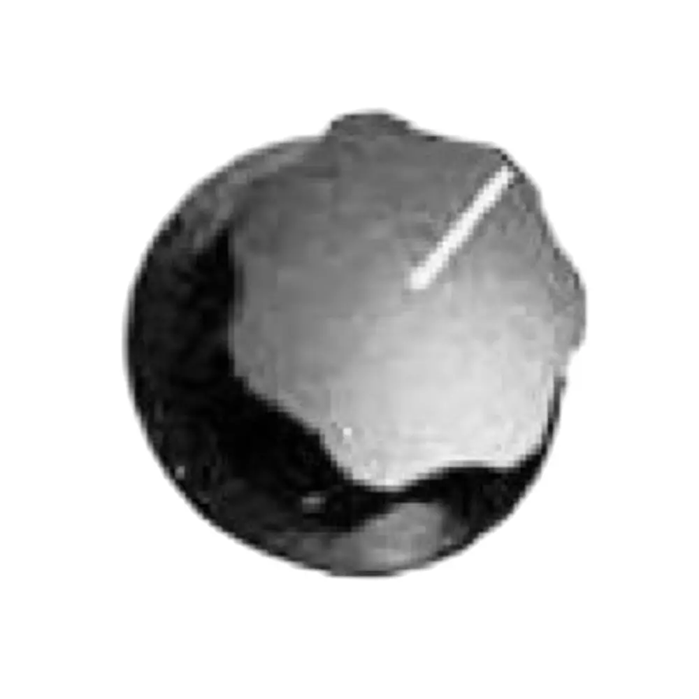 Ohmite 5100E Series Cylindrical Knob with Skirt Black 20 mm Outside Diameter, 5151E