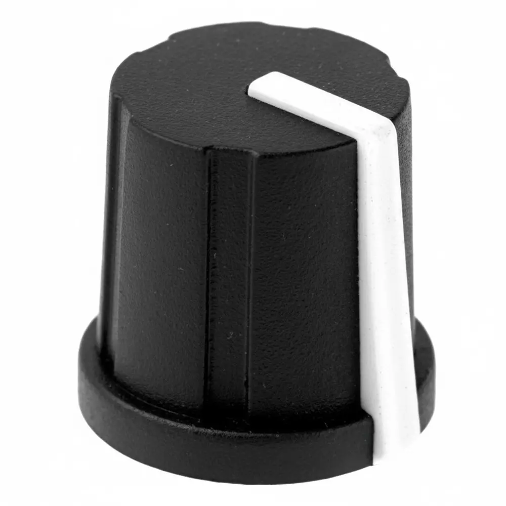 DAVIES MOLDING 1109 Series Two-Shot Instrument Control Knob Black, White 17.5 mm Outside Diameter, 1109