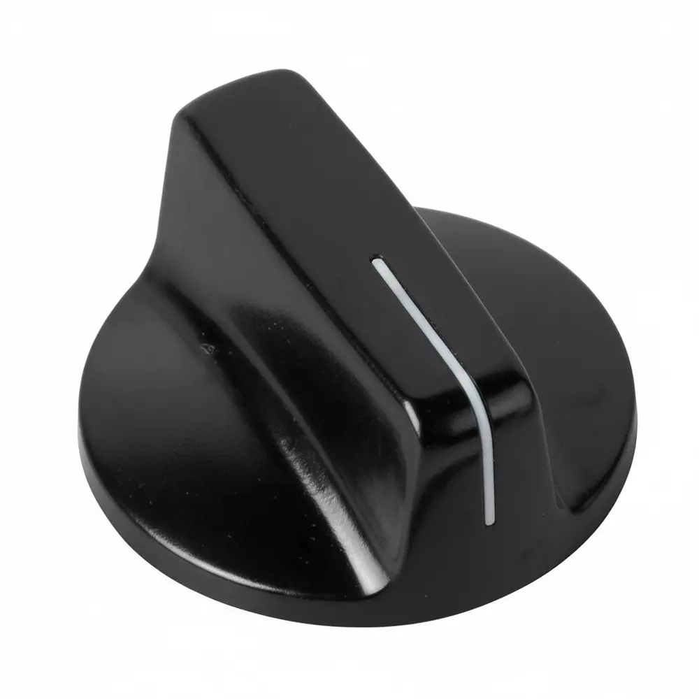 DAVIES MOLDING 1500 Series Cylindrical Knob Black 29 mm Outside Diameter, 1500AU