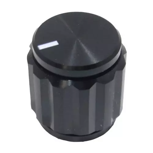 Eagle Plastic Devices Cylindrical Knob Aluminum Black 16 mm Outside Diameter, 450-7031