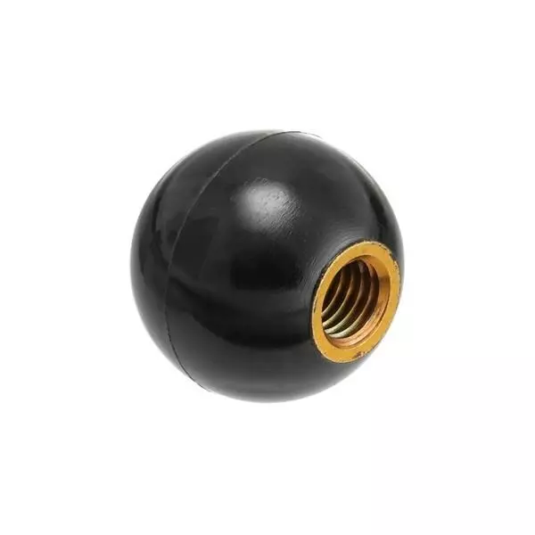 DAVIES MOLDING Ball Knob Thermoset Plastic Black 1.38 mm Outside Diameter, 0033AK