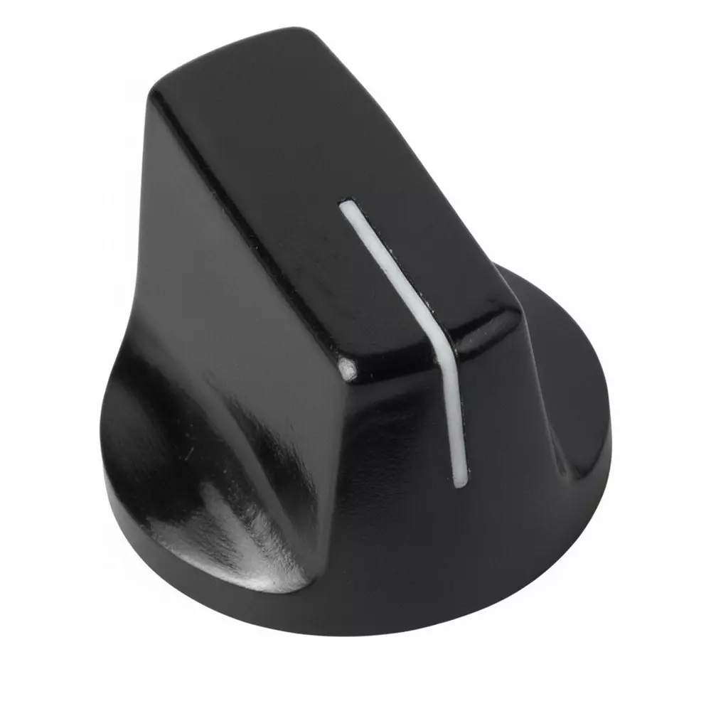 DAVIES MOLDING 1510 Series Cylindrical Knob Black 20 mm Outside Diameter, 1510BG