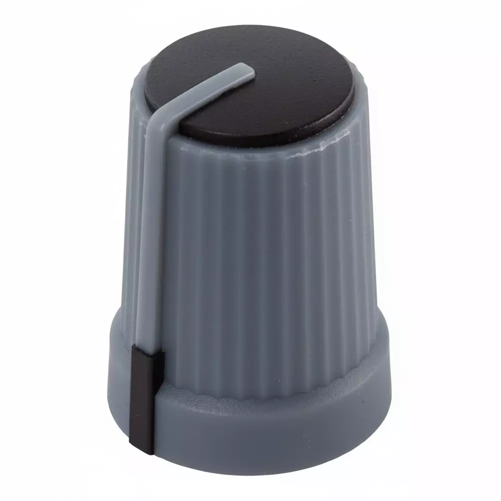 Same Sky Knobs Ribbed Type Plastic Gray (Light Gray) 12.2 mm Outside Diameter, SPK-001A