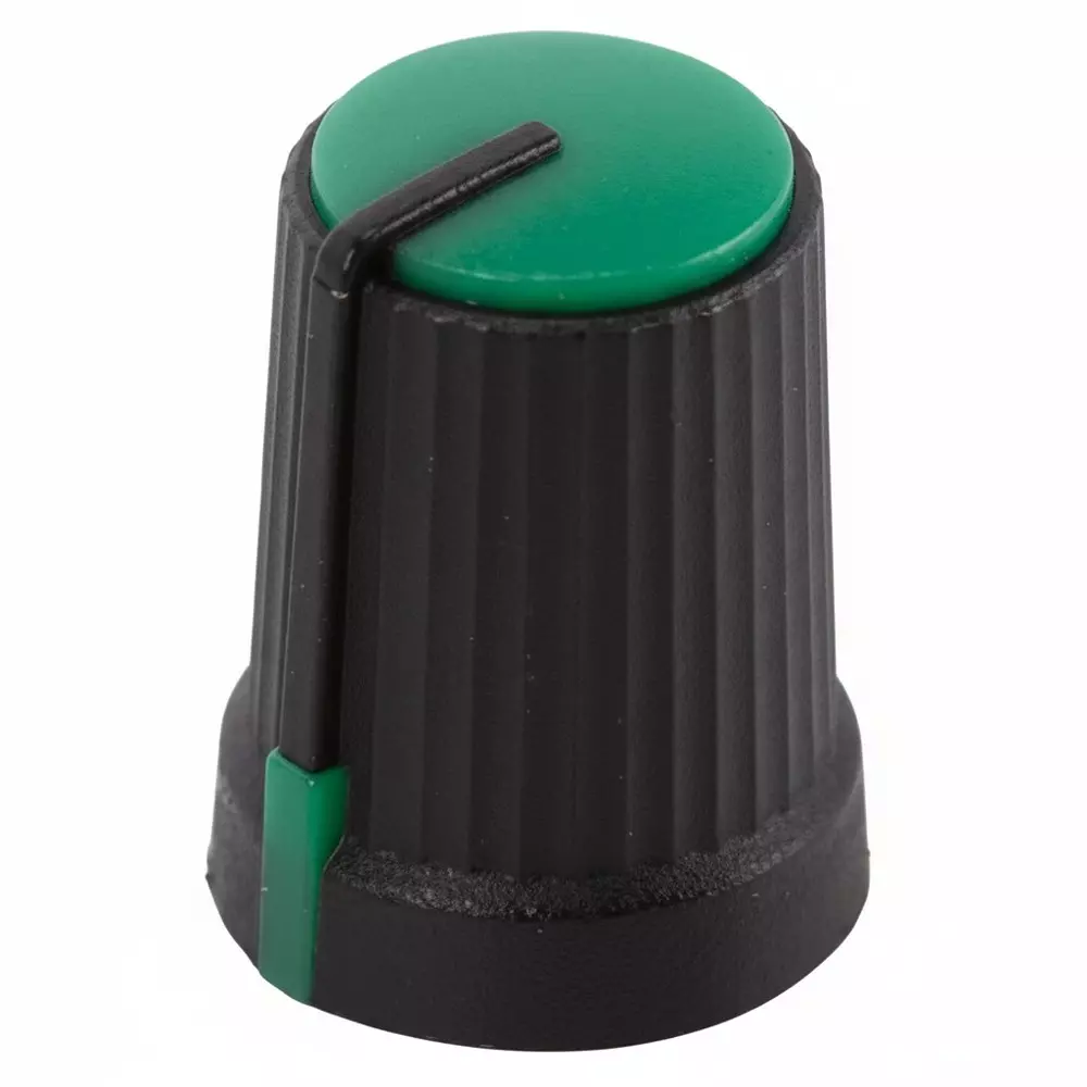 Same Sky Knobs Ribbed Type Plastic Black 12.4 mm Outside Diameter, SPK-003B