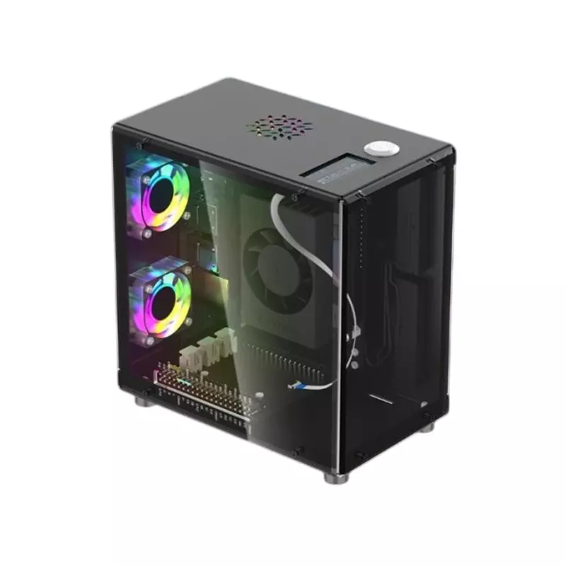 Elecrow Mini PC Case With 1.3inch OLED Screen for NVIDIA® Jetson Orin Nano Super Developer Kit