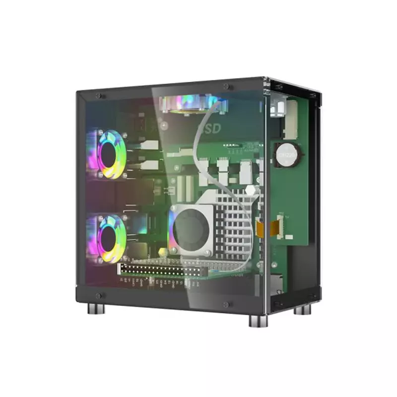 Elecrow Mini PC Case With 1.3inch OLED Screen For Raspberry Pi 5