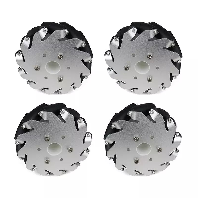 EasyMech 127mm Aluminum Mecanum Bearing Type Roller Wheels 2 Left and 2 Right (4 Pcs)