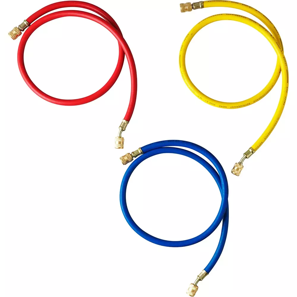 MonotaRO Charging Hose for R410A/R32 Red / blue / yellow About 92 cm Length, 11657584 (Set of 3 Pcs)