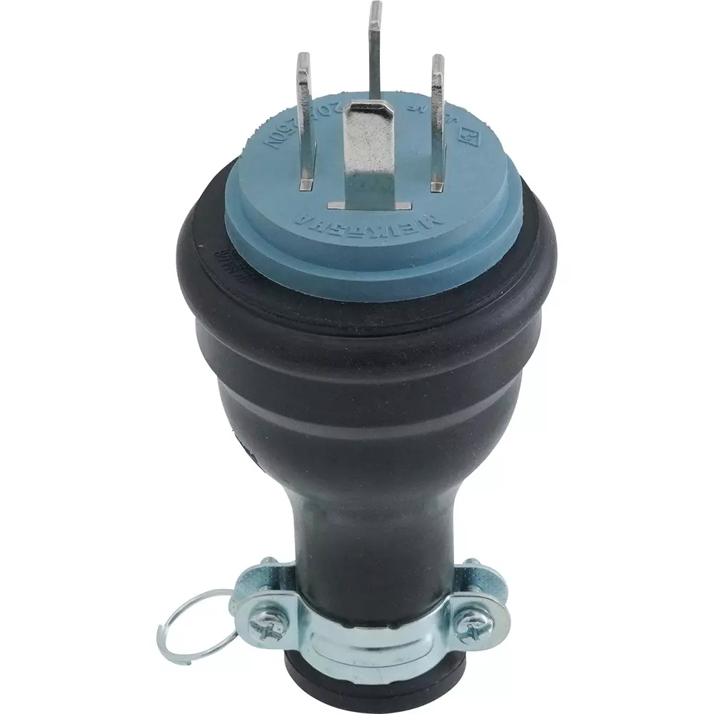 Meikosha Grounding 3 P20 A Waterproof Plug Flat Blade Type 250 V, MP2520