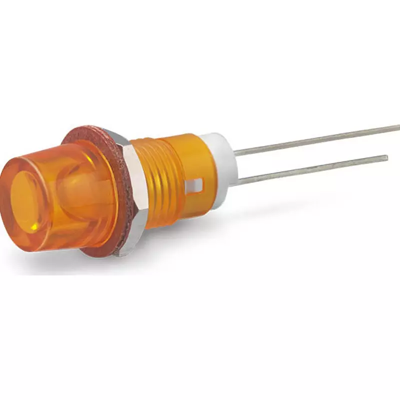 Sato Parts Indicator Light LED Bracket Round Φ8 mm Convex Lens, DB-7-F-OR