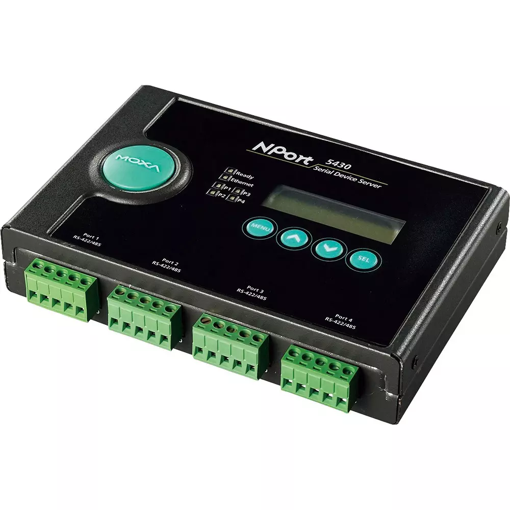 MOXA Industrial Serial Device Server RS422 x4/RS485 x4 No. of Port, NPORT 5430