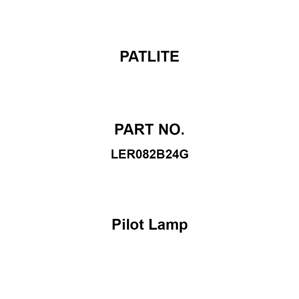 PATLITE Pilot Lamp 100 mohm Insulation Resistance AC2000 V / min Withstand Voltage DC24 V 5 mA Rating, LER082B24G