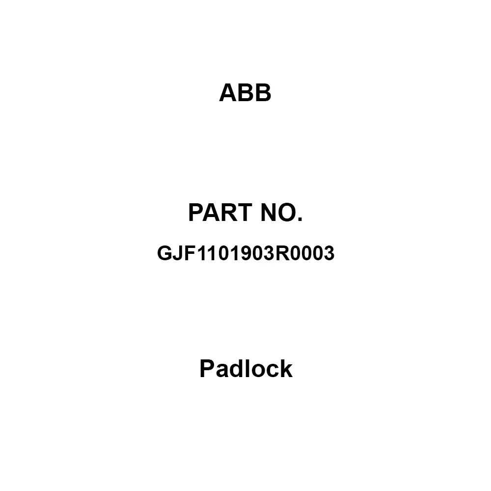 ABB Padlock Padlock with key / adapter Accessory Type SA3 Series, GJF1101903R0003