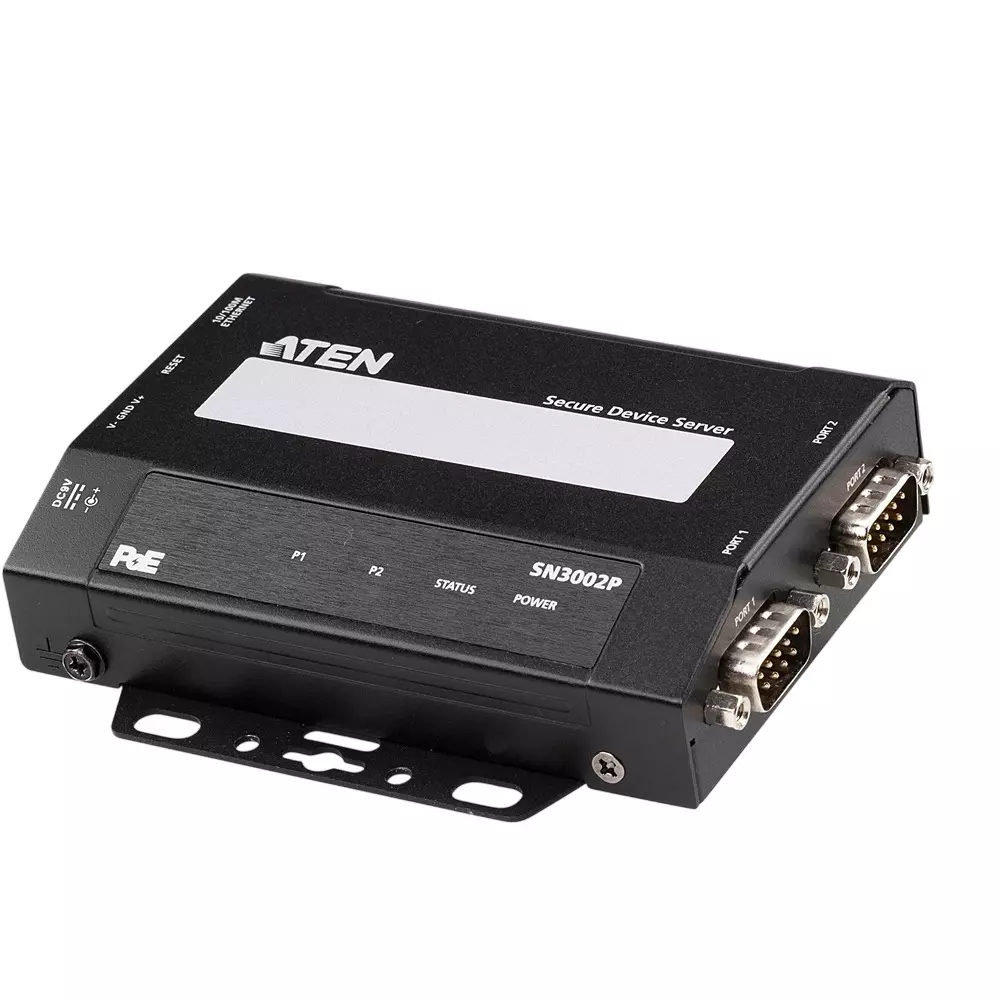 Aten Device Server [DC Jack] DC 9 V [Terminal Block] DC 9-48 V [PoE] DC 48 V Power_Adapter, SN3002P