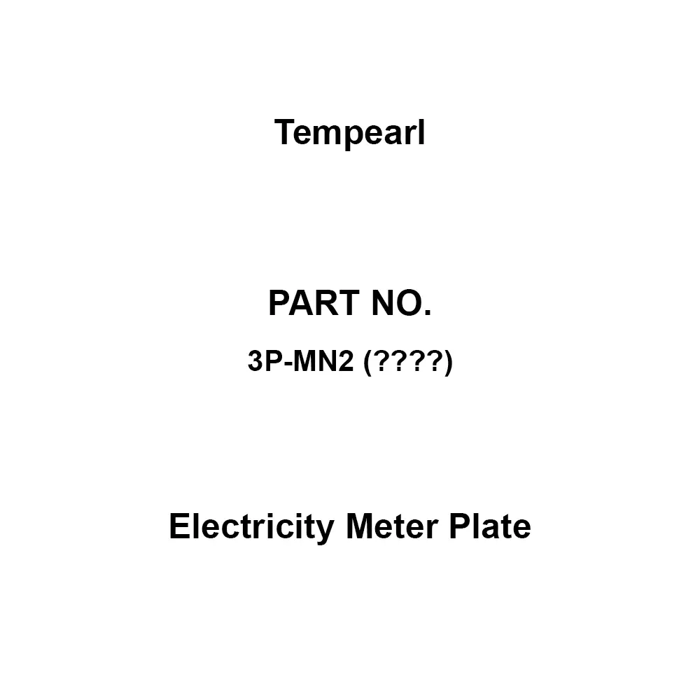 Tempearl Electricity Meter Plate 30 A to 120 for 2 units Specifications Type, 3P-MN2 (ホワイト)
