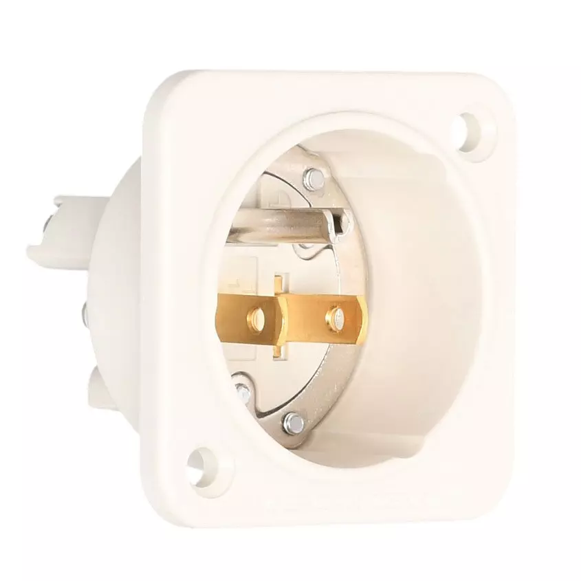 AMERICAN DENKI Flange Inlet 125 V Voltage 15 A Current Rated 7115GN