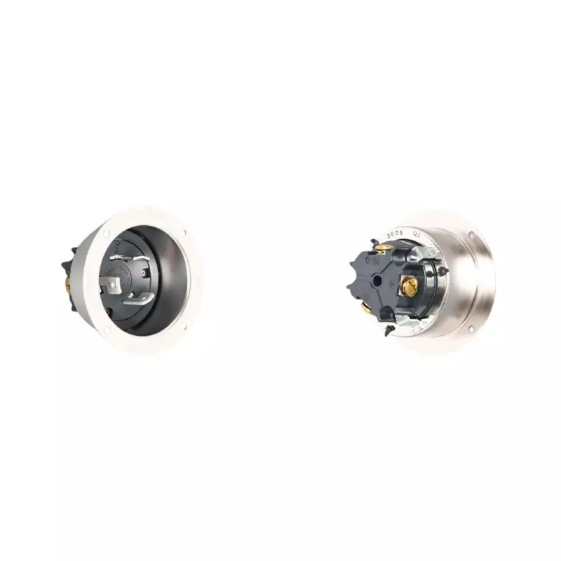 AMERICAN DENKI Flange Inlet 250 V Voltage 60 A Current, 3625