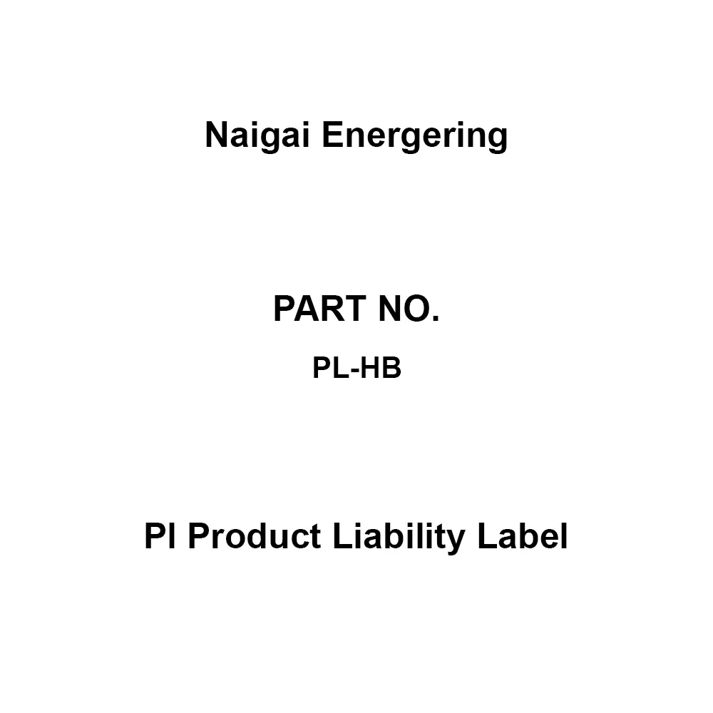 Naigai Energering Pl Product Liability Label Tack paper Specifications, PL-HB (Pack of 10)