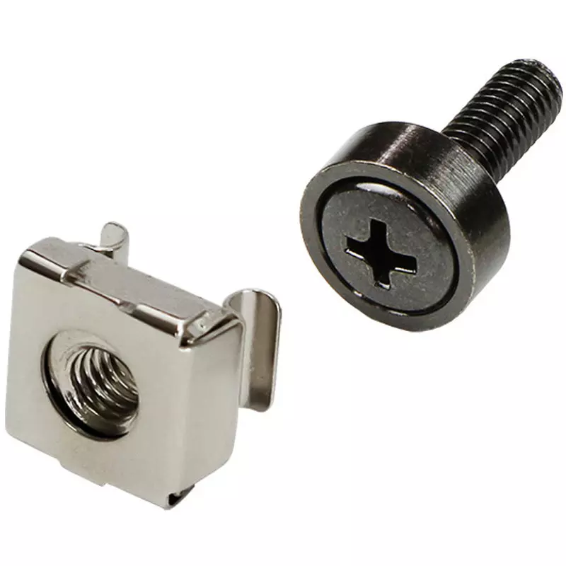 Settsu Screw And Cage Nut Set Iron Material Black Nickel Plating Outer Packing, PBOS-5F14F50B (Pack of 50)