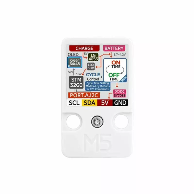 M5Stack Power Unit 5 V (USB Type-C connector for power input only) Input Power, M5STACK-U189