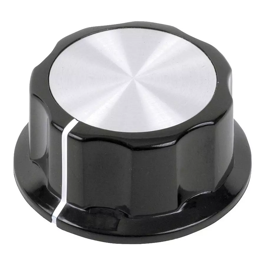 Multicomp ROUND KNURLED KNOB, 45MM, PLASTIC, MC21053