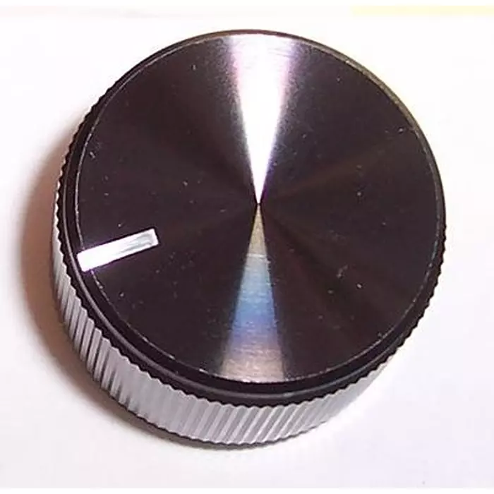 Multicomp KNOB, ALUMINIUM, BLACK, 23.8MM, 061-7006