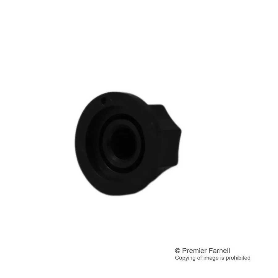 Multicomp KNOB, 19MM, BLACK, T18 SHAFT, CF-W3-6-T18W7