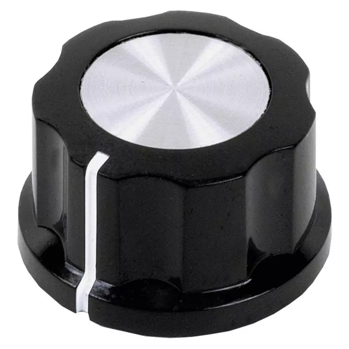 Multicomp ROUND KNURLED KNOB, 20MM, PLASTIC, MC21054