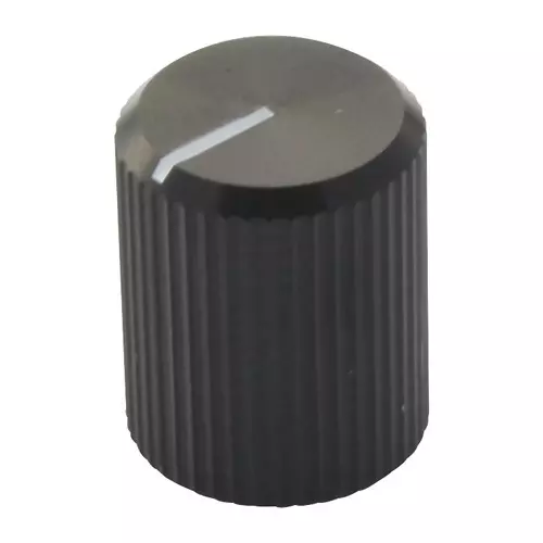 Multicomp KNOB, AL, 10MM, BLACK, 3.2MM SHAFT, KB00004