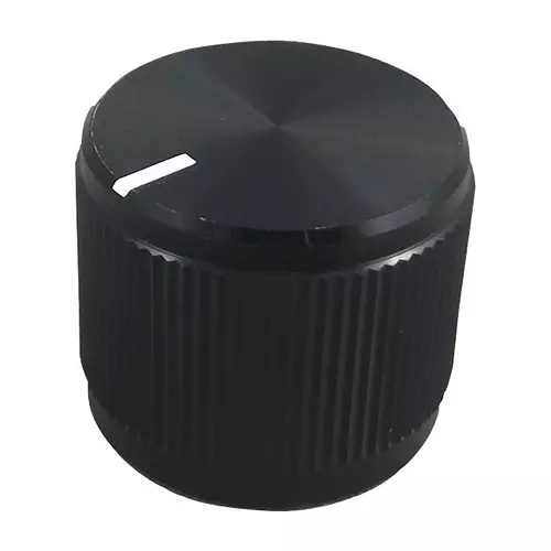 Multicomp KNOB, ALUMINIUM, BLACK, 19MM, 061-7005