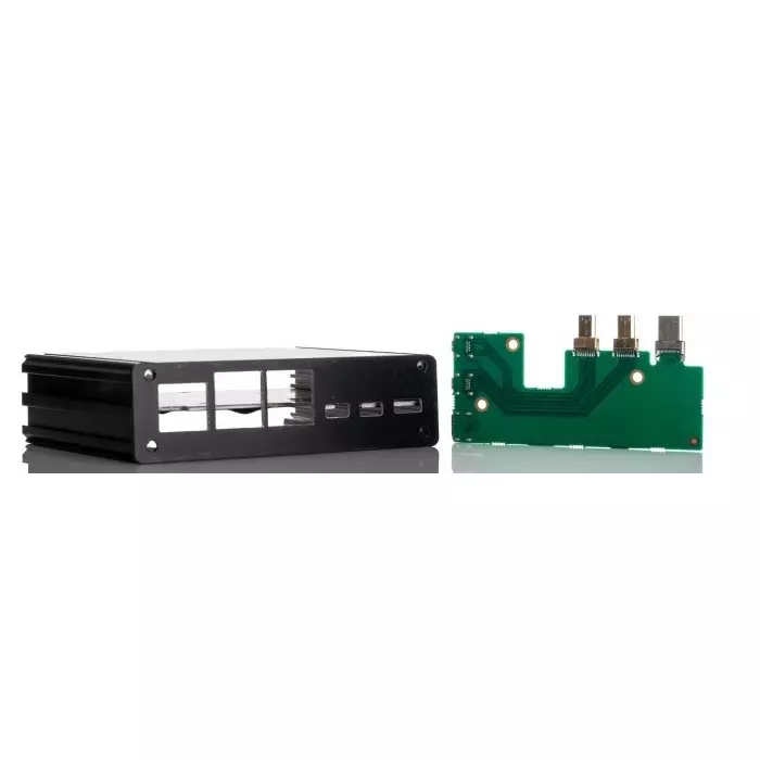 RS Pro AluminiumCase for use with Raspberry Pi 4 in Black