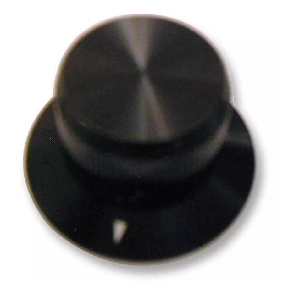 Multicomp KNOB, AL, 19/28.5MM, BLACK, 6.4MM, KB00037