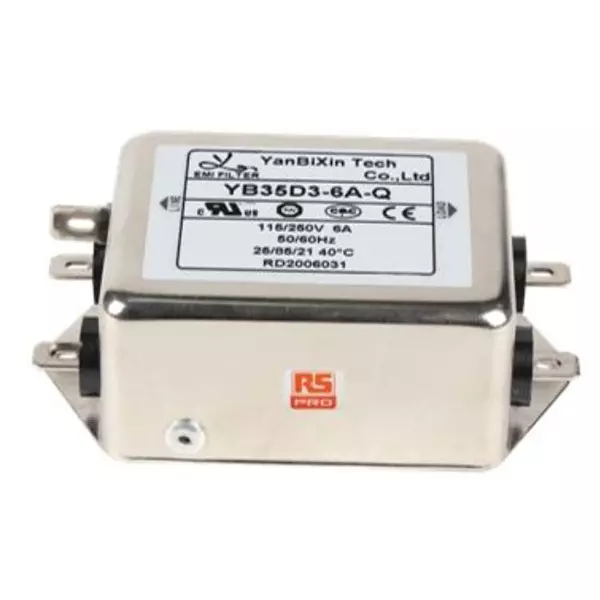 RS PRO Power Line Filter 1 mΩ Resistance Chassis Mount, 2378722