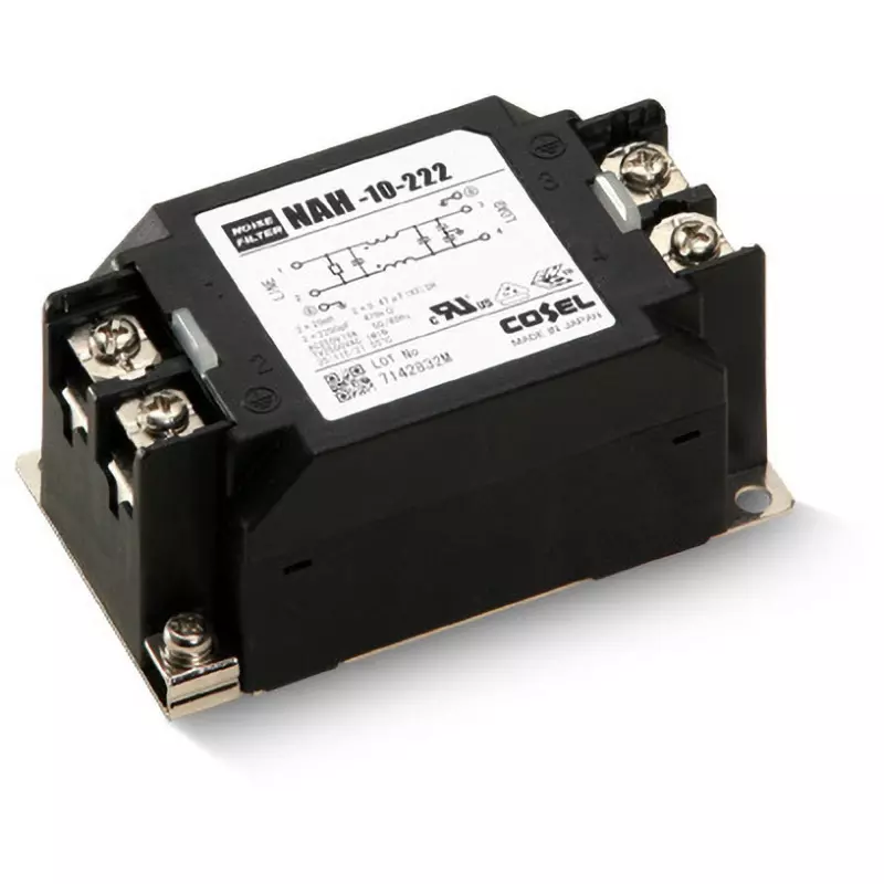 Cosel Noise Filter 6 Amp Current 100 mohm at 500 V DC Insulation Resistance, NAH-06-221