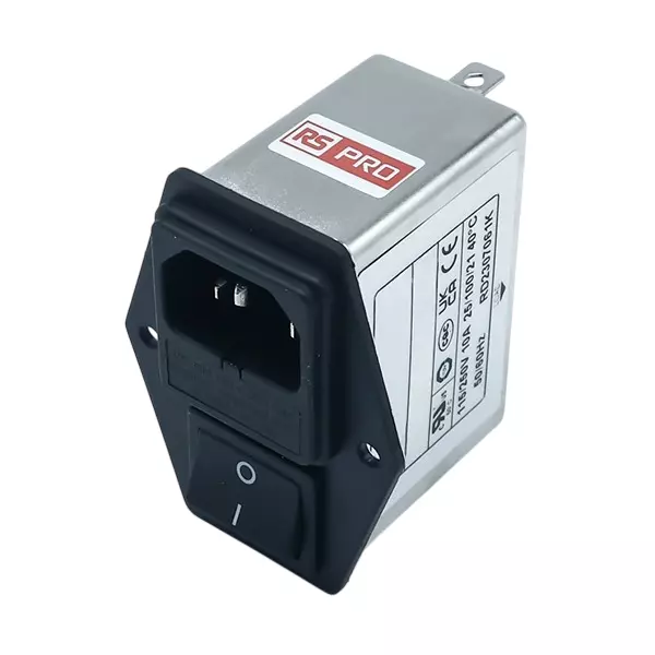 RS PRO IEC Filter Chassis Mount 50 to 60 Hz 10 Amp, 2780359
