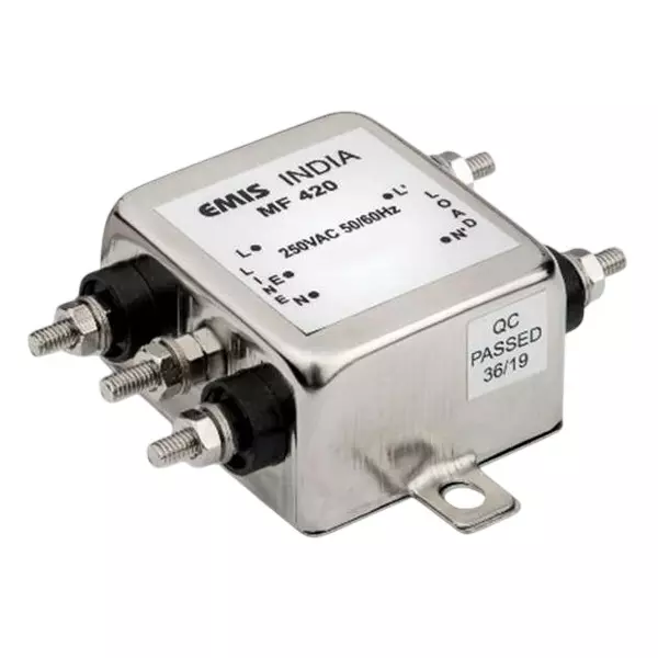EMIS MF 420 Single Phase EMI Filter 20 A Current Rating and 250 V AC Operating Voltage, S420000020S