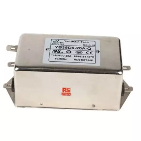 RS PRO Power Line Filter 200 kΩ Resistance Chassis Mount, 2378729 (Pack of 32 Pcs)