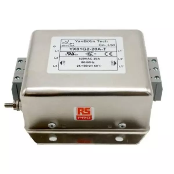 RS PRO Power Line Filter 1 mΩ Resistance Chassis Mount, 2378741