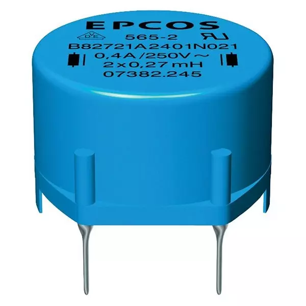 EPCOS Filter, Common Mode, 400Uh, 3.6A, Rad, B82721A2362N001