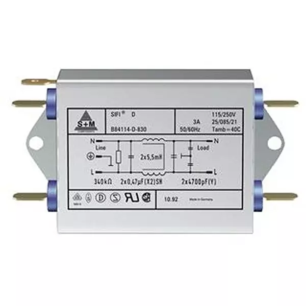 EPCOS Filter, 3A, Chassis, B84111A0000A030