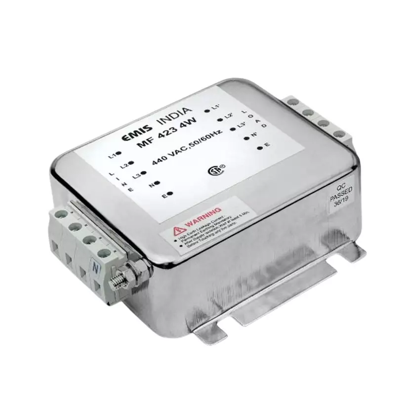 EMIS MF 423 Three Phase EMI Filter General Type with Neutral 30 A Current Rating and 250 V AC Operating Voltage, S4W0000030N