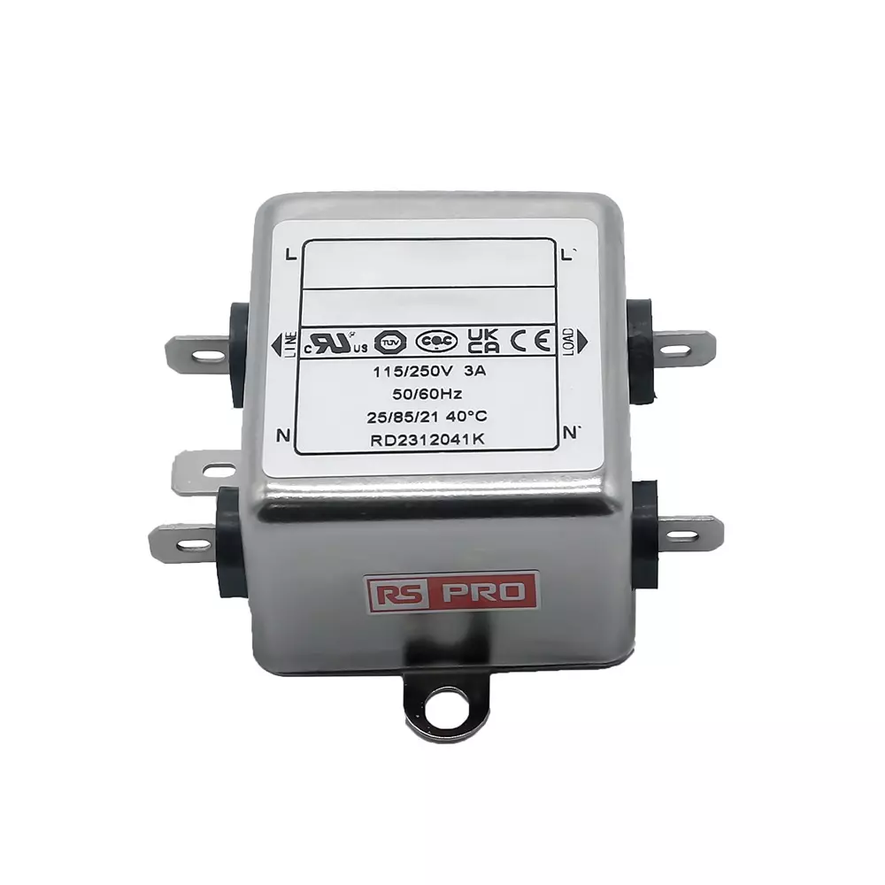 RS PRO Power Line Filter 250 V AC 13.5 mH, 2867262
