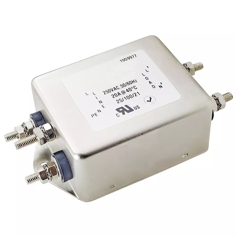 MULTICOMP PRO Power Line Filter 20 Amp Current Rating 250 V AC Voltage 1 Stage No. of Stages, MP007475