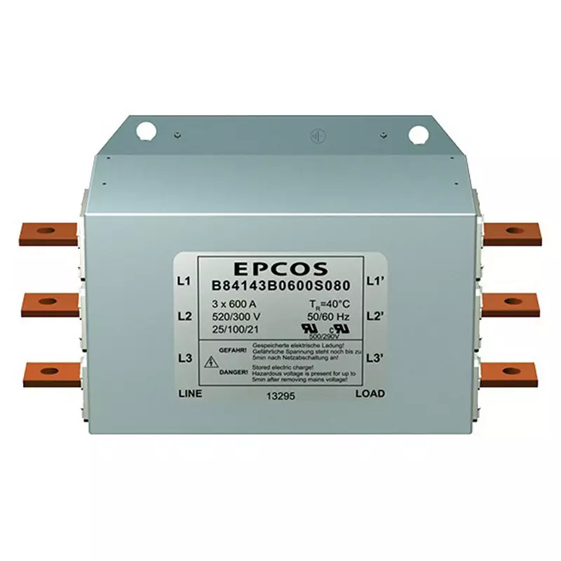 TDK-LAMBDA EMC Filter 600 Amp Rated Current, B84143B0600S080