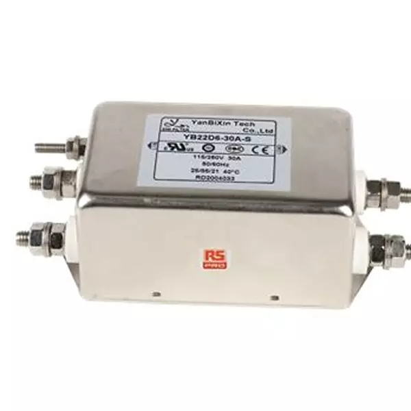 RS PRO Power Line Filter 2.2 mΩ Resistance Chassis Mount, 2378713 (Pack of 80 Pcs)