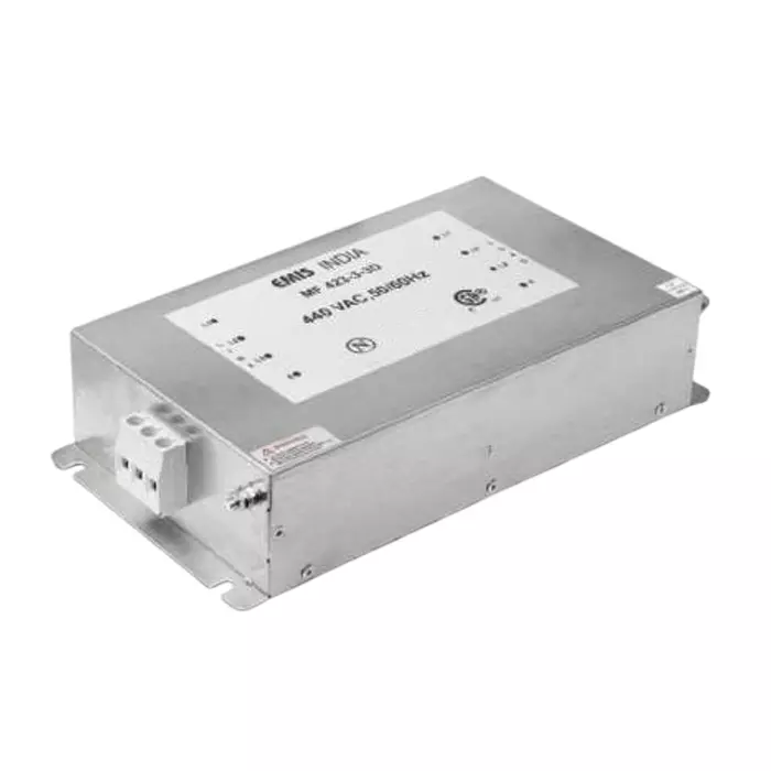 EMIS MF 423-3-3D Three Phase EMI Filter 30 A Current Rating and 250 V AC Operating Voltage with Shockproof Terminal, S33D000030C