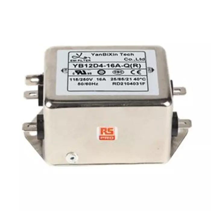 RS PRO Power Line Filter 1 mΩ Resistance Chassis Mount, 2378689