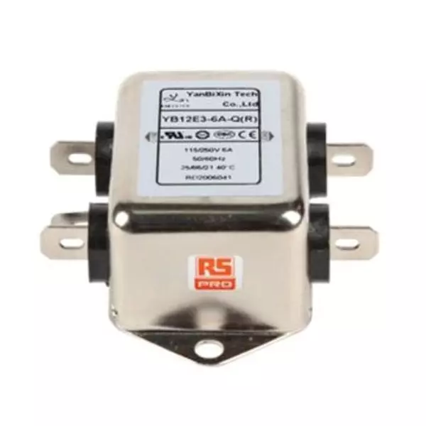 RS PRO Power Line Filter 1 mΩ Resistance Chassis Mount, 2378697 (Pack of 144 Pcs)