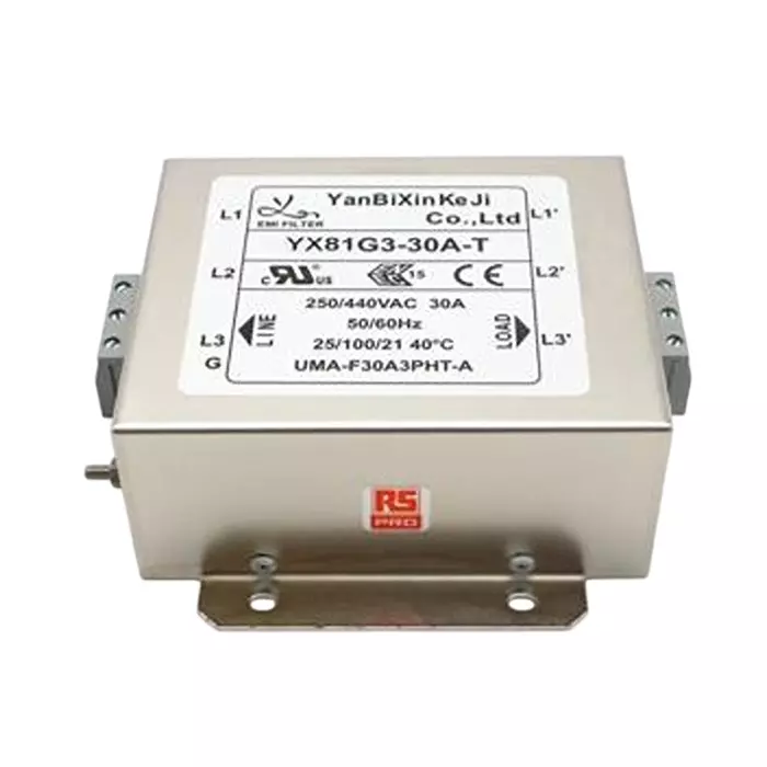 RS PRO Power Line Filter 470 kΩ Resistance Chassis Mount, 2378746